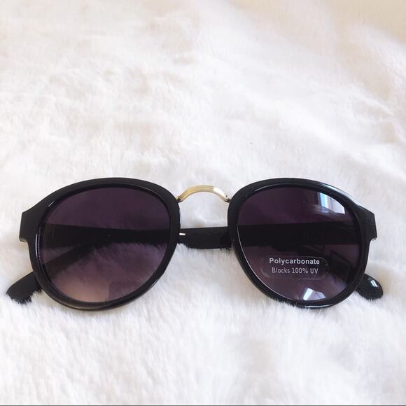 Stylens Accessories - Mya Black & Gold Round Fashion Sunglasses
